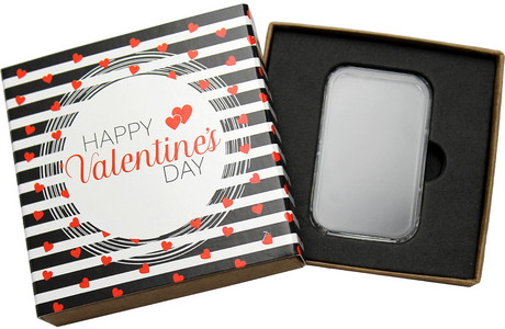 SilverTowne Natural Kraft Paper Gift Box with Valentine Box Sleeve & Capsule - Product Packaging [Add $5.00]